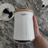 Jogo De Latas Decorativas Para Café E Açúcar Potes Coffee Sugar Condimentos